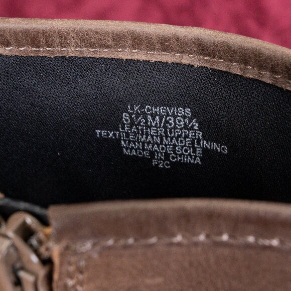 Lucky Brand Wmn Cheviss Brown Leather Zip Moto Ankle Boots 8.5US EUR 39.5 - Picture 7 of 8